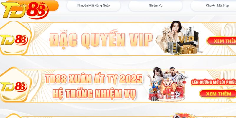 Khuyến mãi đa dạng khi đăng ký TD88 trải nghiệm dịch vụ